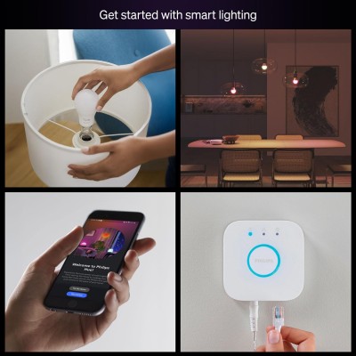 Philips Hue - Essential Startkit White and Color Ambiance 2xE27 806lm + Hue Bridge - A15463