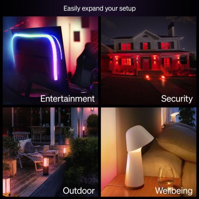 Philips Hue - Essential Startkit White and Color Ambiance 2xE27 806lm + Hue Bridge - A15463