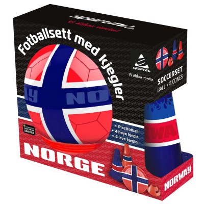 SportMe - Fotbollsset NORGE - Boll och Koner - A16038
