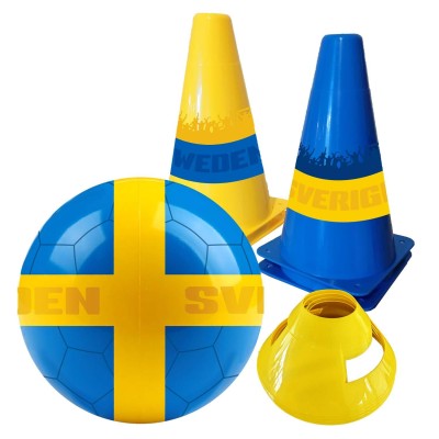SportMe - Fotbollsset SVERIGE  - Boll och Koner - A16037