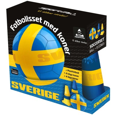 SportMe - Fotbollsset SVERIGE  - Boll och Koner - A16037