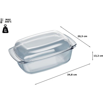 Siemens - HZ915003 - Stekgryta, 132 x 203 x 348 mm, 5,4 l, Diskmaskinssäker, Lämplig för ugnsvagn