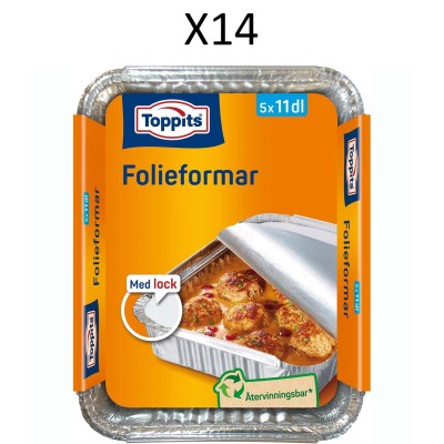 Toppits - Folieformar med Lock 11dl   14stDFP - A13795