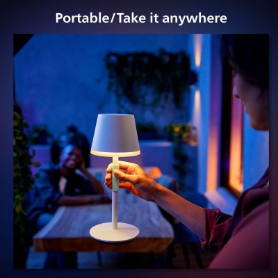 Philips Hue - Go Portabel bordslampa Vit/Salviagrön - A10244