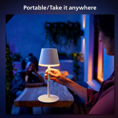 Philips Hue - Go Portabel bordslampa Vit/Salviagrön - A10244