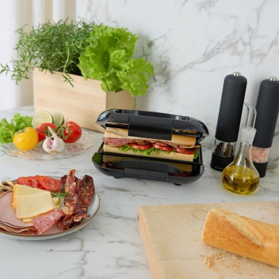 Smörgåsgrill Multi Health 22x12cm 750W SG400 Svart