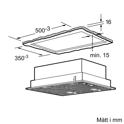 Siemens - LB55565 - iQ300, Inbyggnadsfläkt för skåp eller kåpa, 53 cm, Silvermetallic