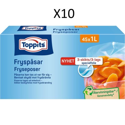 Toppits - Fryspåsar 1L 45st (10st/DFP) - A15627