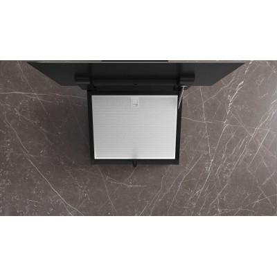 Siemens - LC67KFN60 - iQ300, Vägghängd köksfläkt, 60 cm, Klarglas med svart tryck, Svart