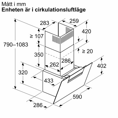 Siemens - LC67KFN60 - iQ300, Vägghängd köksfläkt, 60 cm, Klarglas med svart tryck, Svart