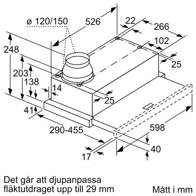 Siemens - LI64MA531 - iQ300, Utdragbar köksfläkt, 60 cm, Silvermetallic