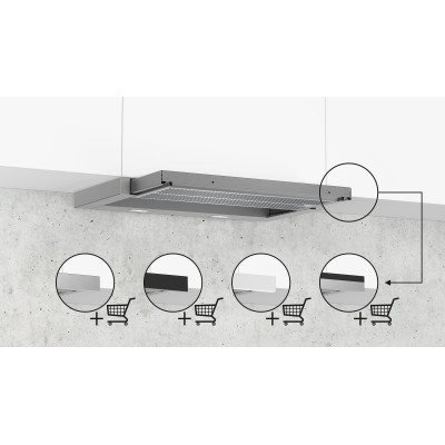 Siemens - LI67RB531 - iQ300, Utdragbar köksfläkt, 60 cm, Silvermetallic