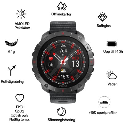 Polar - Grit X2 Pro TI LTHR BRNZ M/L - A14336