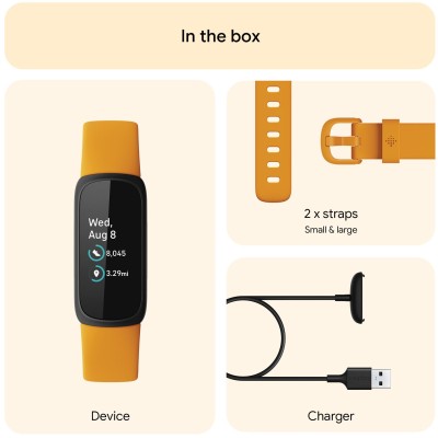 Fitbit - Inspire 3, Black/Morning Glow - FB424BKYW