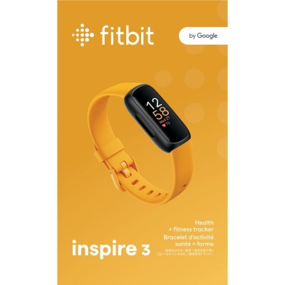 Fitbit - Inspire 3, Black/Morning Glow - FB424BKYW