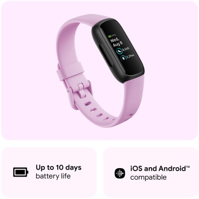 Fitbit - Inspire 3, Black/Lilac Bliss - FB424BKLV