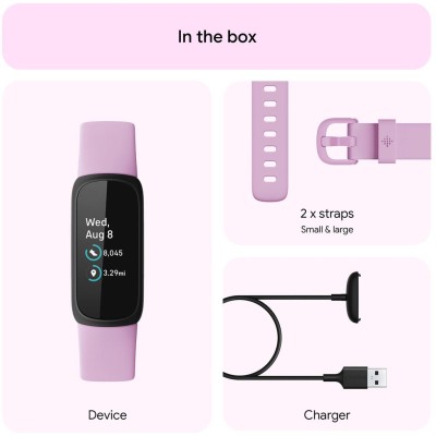 Fitbit - Inspire 3, Black/Lilac Bliss - FB424BKLV