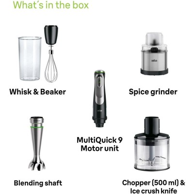 Braun - Stavmixerset MQ9138XI MultiQuick 9 Premium 1200W - A12187