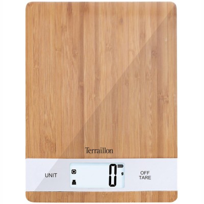 Terraillon - Köksvåg Bamboo Uppladdningsbar, 5 kg - A13470