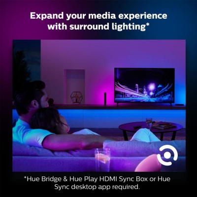 Philips Hue - Lightstrip Plus V4 1m extension White and color ambiance - 929002269201