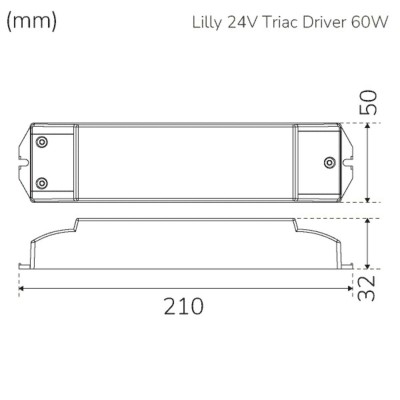Llitt - Lilly Driver Transformator för LED-strip 24V 0-60W IP20 - A12410