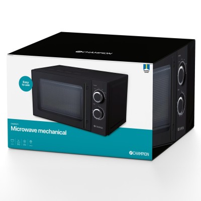 Champion - Mikrovågsugn 20L 700W MW211 Svart - CHMW211
