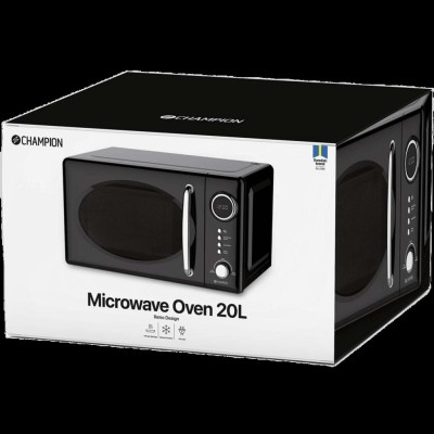 Champion - Mikrovågsugn Retro 20L 700W MW025 Svart - CHMW025