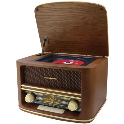 Soundmaster - Musik-anläggning CD Radio Bluetooth Retro-design NR961 Trä - A10294