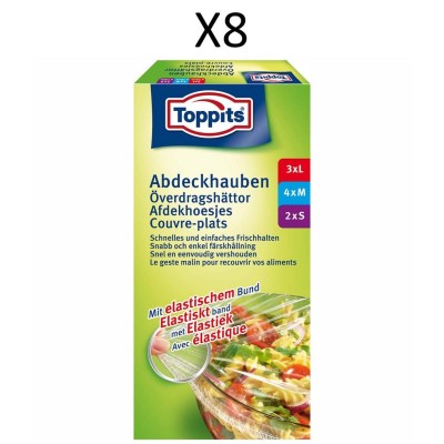 Toppits - Överdragsplasthättor 9st  (Obs 8st DFP) - 90274