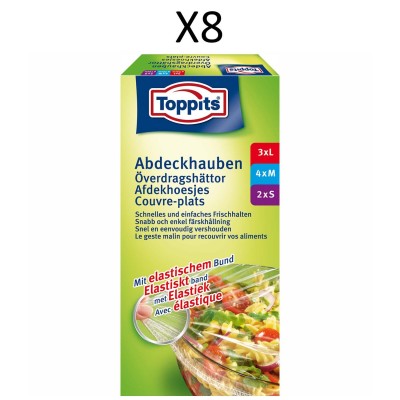 Toppits - Överdragsplasthättor 9st  (Obs 8st DFP) - 90274