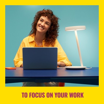 WiZ - Portrait Smart skrivbordslampa/belysning för videosamtal 600lm - A11132