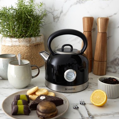 Champion - Vattenkokare Retro 1,7L VK401 Svart - A12452