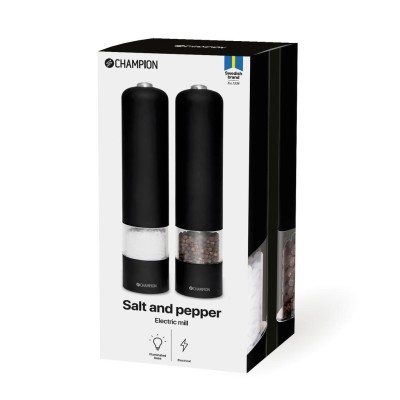 Champion - Salt- och Pepparkvarn SPK120 Mattsvart - CHSPK120