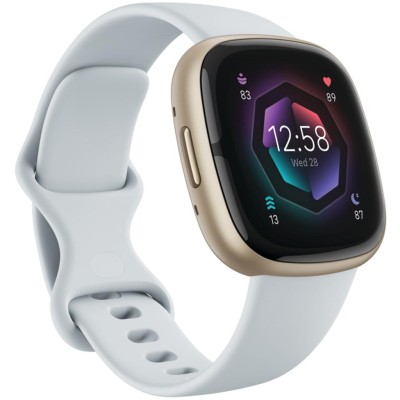 Fitbit - Sense 2, Blue Mist/Soft Gold - FB521GLBM