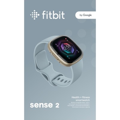 Fitbit - Sense 2, Blue Mist/Soft Gold - FB521GLBM