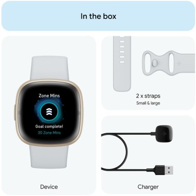 Fitbit - Sense 2, Blue Mist/Soft Gold - FB521GLBM