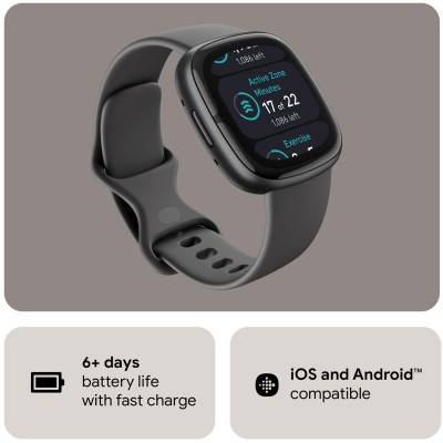 Fitbit - Sense 2, Shadow Grey/Graphite - FB521BKGB