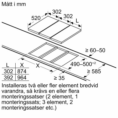 Siemens - EH375FBB1E - iQ100, Dominohäll, induktion, 30 cm, med ram