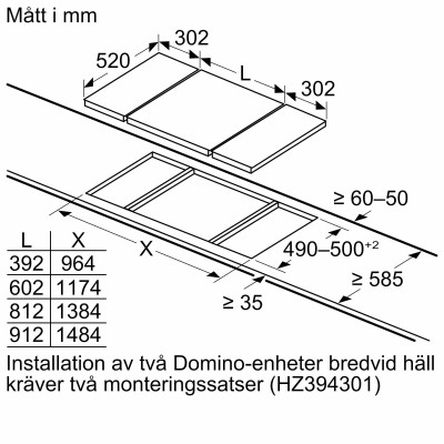 Siemens - ET375FFP1E - iQ300, Dominohäll, glaskeramik, 30 cm, med ram