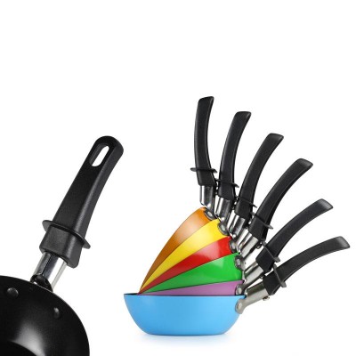 Wokset 6 färgade pannor