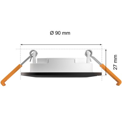 Philips Hue - Slim Downlight S 90mm White and Color Ambiance Svart 1-pack - A13218