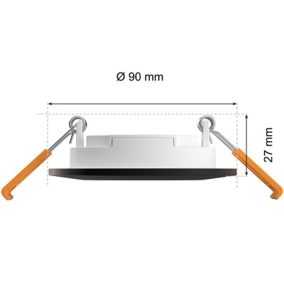 Philips Hue - Slim Downlight S 90mm White and Color Ambiance Svart 1-pack - A13218