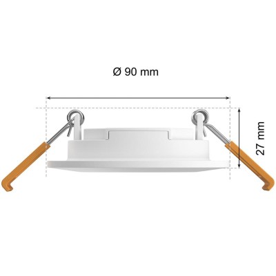 Philips Hue - Slim Downlight S 90mm White and Color Ambiance Vit 1-pack - A13216