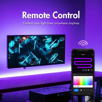 LogiLink - Smart Digital RGB-LED-strip adressbar 400 lm 5m LED WiFi Tuya - A13881