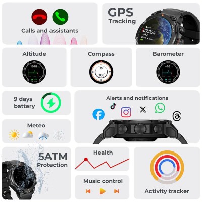 KSIX - Smartklocka Explorer GPS - Svart - A14607
