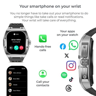 KSIX - Smartklocka Hero AMOLED - Svart - A14605