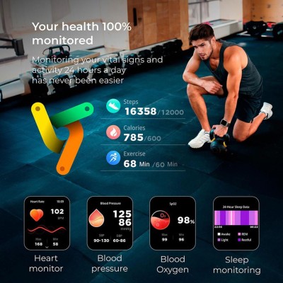 KSIX - Smartklocka Hero AMOLED - Svart - A14605