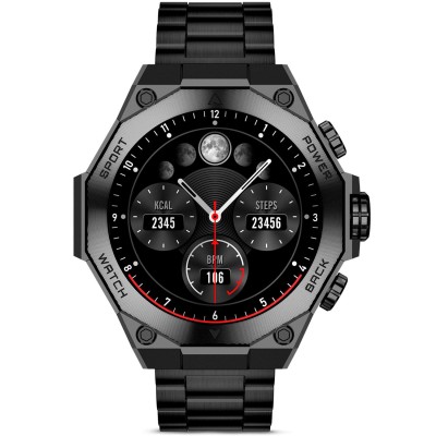 KSIX - Smartklocka Titanium - Svart - A14610