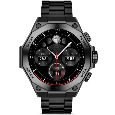 KSIX - Smartklocka Titanium - Svart - A14610