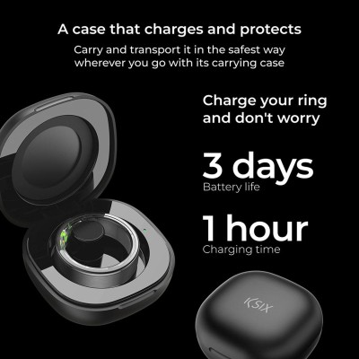 KSIX - Smart Ring Saturn Svart - L - A14616